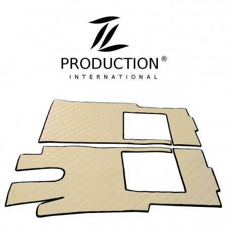 Kunstleder-Fußmatten 2er Set Farbe beige