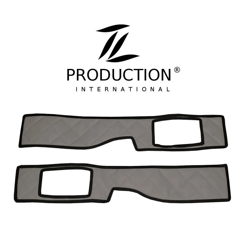 Sitzsockel-Verkleidung aus Kunstleder in grau