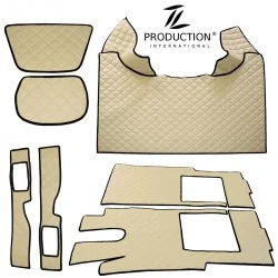 DAF Kunstlederset groß für LKW mit Warmwasserheizung in beige