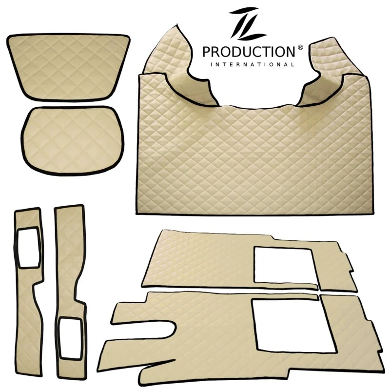 DAF Kunstlederset groß für LKW mit Warmwasserheizung in beige