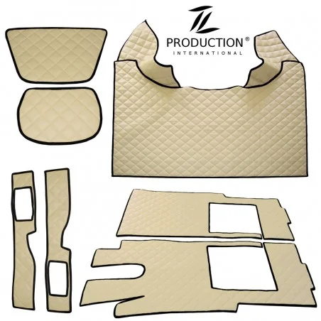 DAF Kunstlederset groß für LKW mit Warmwasserheizung in beige