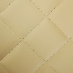 Kunstleder abgesteppt Detailbild beige