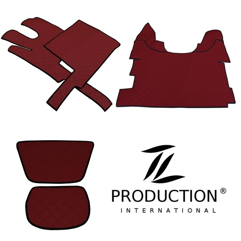 Kunstleder-Set klein für DAF Truck mit Standheizung in bordeaux