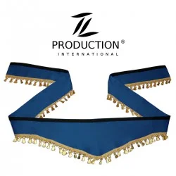 Dunkelblau Frontscheibenborde mit goldener Verzierung Form Dreieck