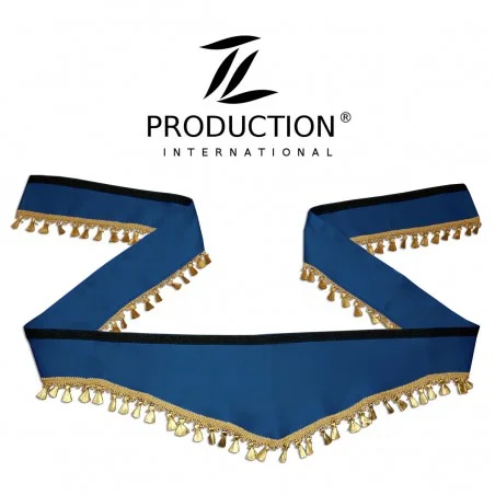 Dunkelblau Frontscheibenborde mit goldener Verzierung Form Dreieck