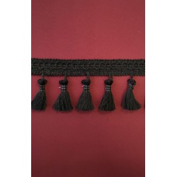 LKW-Gardine Farbvariante bordeaux - Quasten schwarz