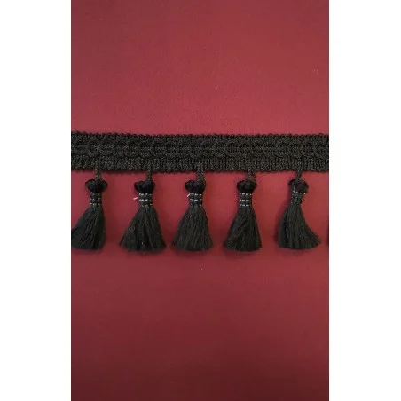 LKW-Gardine Farbvariante bordeaux - Quasten schwarz