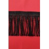 LKW-Gardine Farbvariante rot - Fransen schwarz