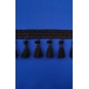 LKW-Gardine Farbvariante blau atoll - Quasten schwarz
