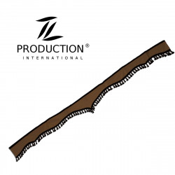 LKW-Gardine orientel mit Wellenschnitt in dunkelbraun und schwarz