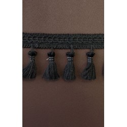 LKW-Gardine Farbvariante braun - Quasten schwarz