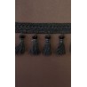 LKW-Gardine Farbvariante braun - Quasten schwarz