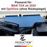 MAN TGX ab 2020 durchgehender LKW-Tisch Kante schwarz Antirutschmatte blau für LKW mit Optiview