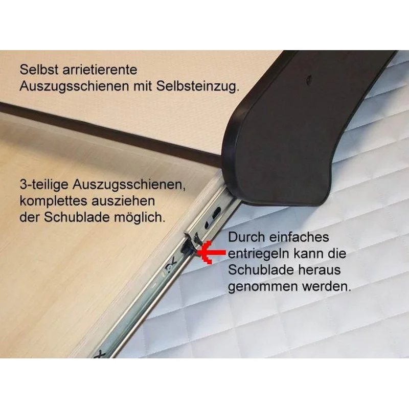 LKW-Ablagetisch mit ausziehbarer Schublade